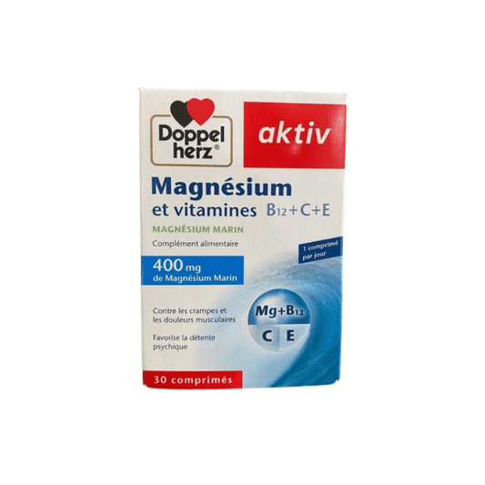 Doppel Herz Aktiv Magnésium & Vitamines - Boîte de 30 Comprimés