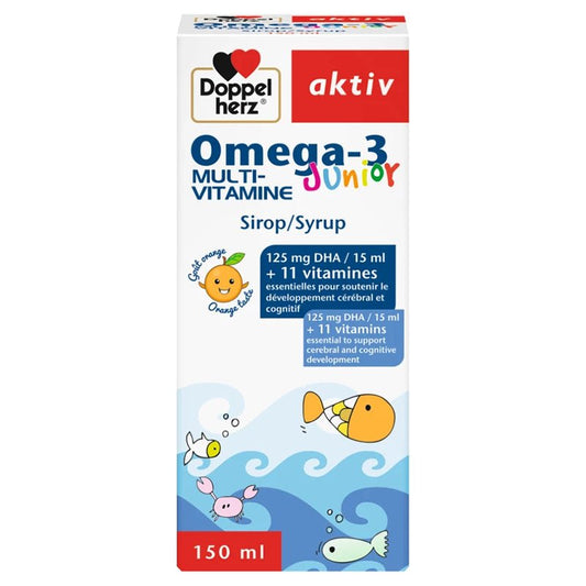 Doppel Herz Aktiv Oméga-3 Multi-Vitamine Junior Sirop 150ml