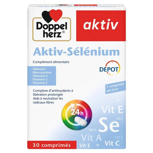 Doppel Herz Aktiv Sélénium 30 Comprimés - Antioxydant Puissant