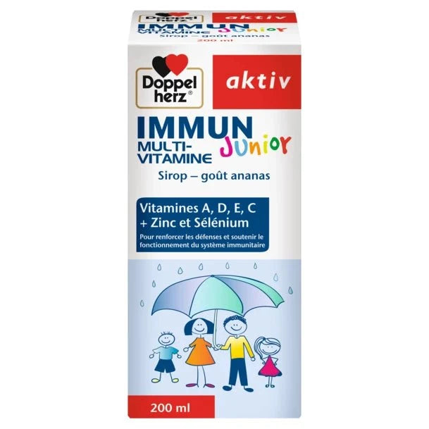 Doppel Herz Immun Multivitamine Junior Sirop Goût Ananas 200ml