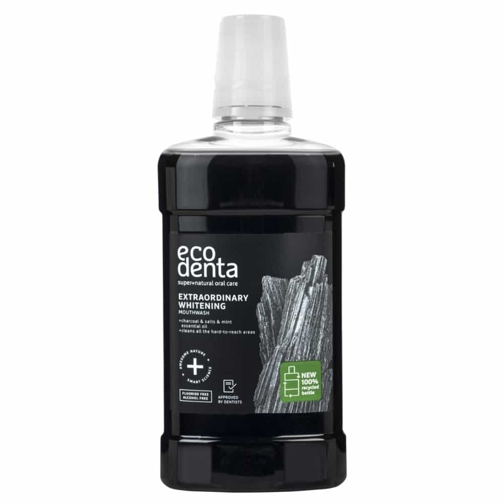 EcoDenta Exceptional Whitening Bain de Bouche au Charbon Actif 500ml