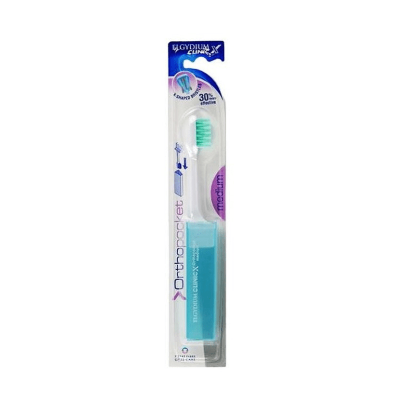 ELGYDIUM Clinic Orthopocket Medium - Brosse à Dents Orthodontique