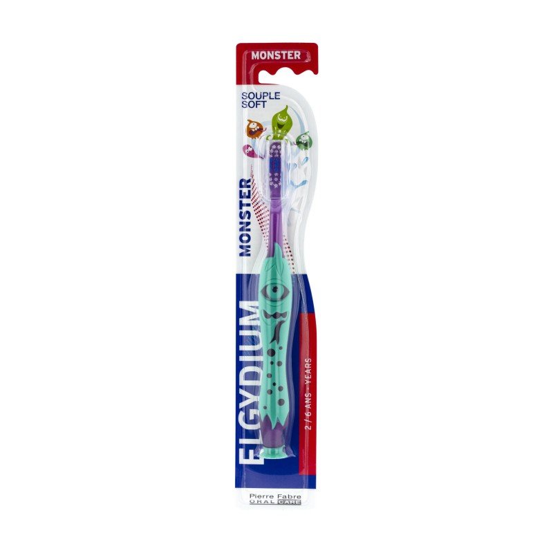 Elgydium Kids Brosse à Dents Monster 2-6 Ans Souple
