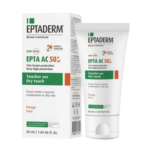Eptaderm Epta AC SPF50+ Crème Solaire Toucher Sec 50ML