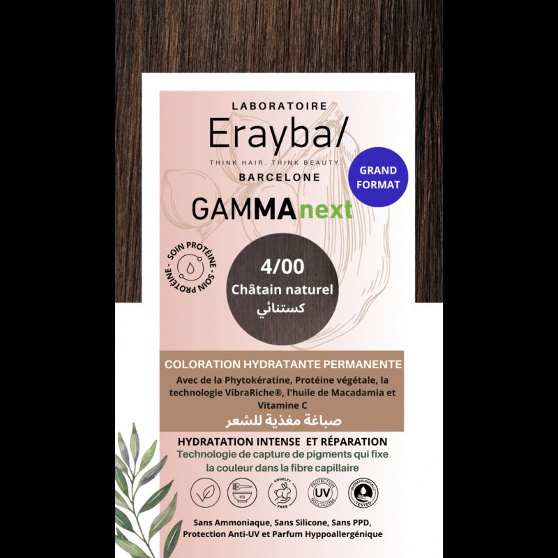 Erayba Coloration Hydratante Permanente - Châtain Naturel N°4