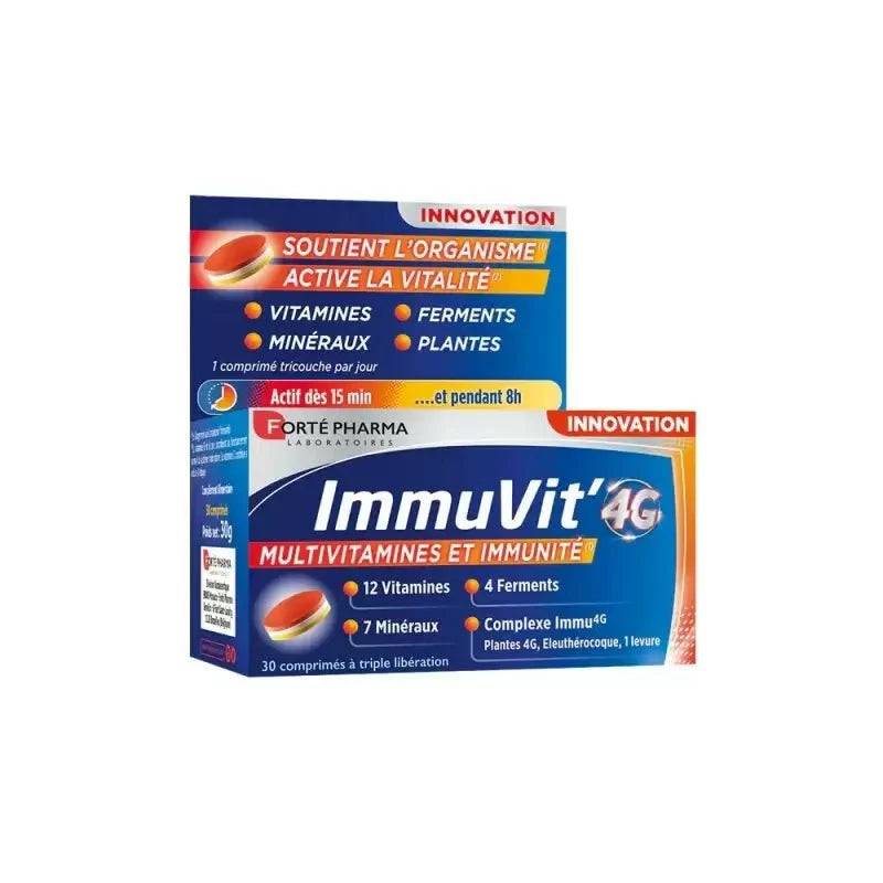 Forté Pharma ImmuVit 4G Multivitamines et Immunité - 30 Comprimés