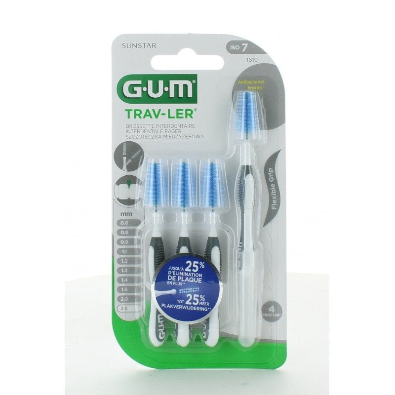 GUM Brossette Interdentaire Trav-Ler Extra Large 2.6 mm, Pack de 4