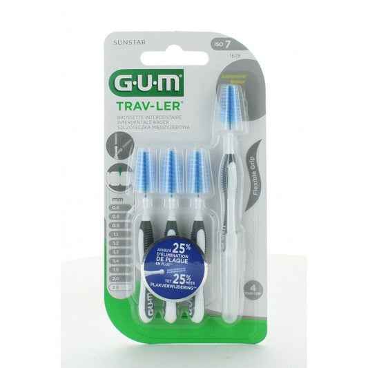 GUM Brossette Interdentaire Trav-Ler Extra Large 2.6 mm, Pack de 4