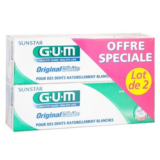 GUM Dentifrice Original White Lot de 2 x 75ml
