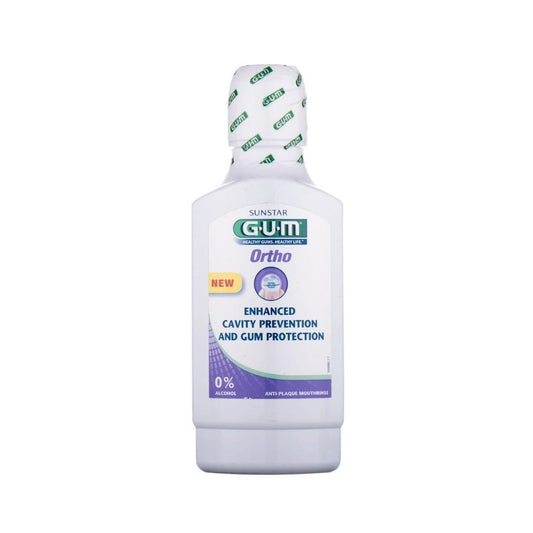 GUM ORTHO Bain de Bouche Anti-Plaque Fluoré 300ml