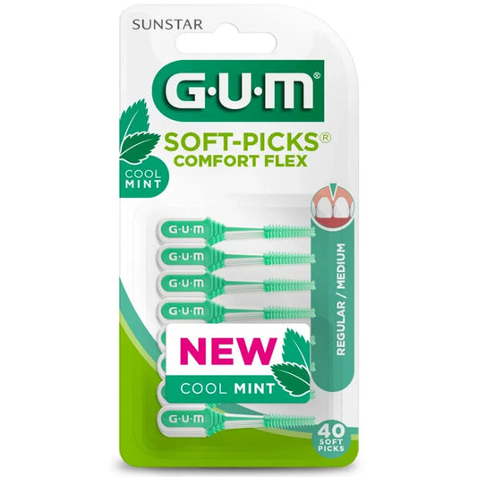 GUM Soft-Picks Confort Flex Mentholé 40 pièces