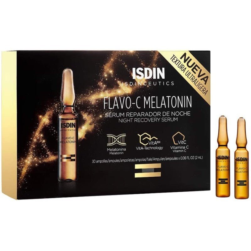 Isdin Isdinceutics Flavo-C Melatonin Sérum Réparateur de Nuit Ampoules