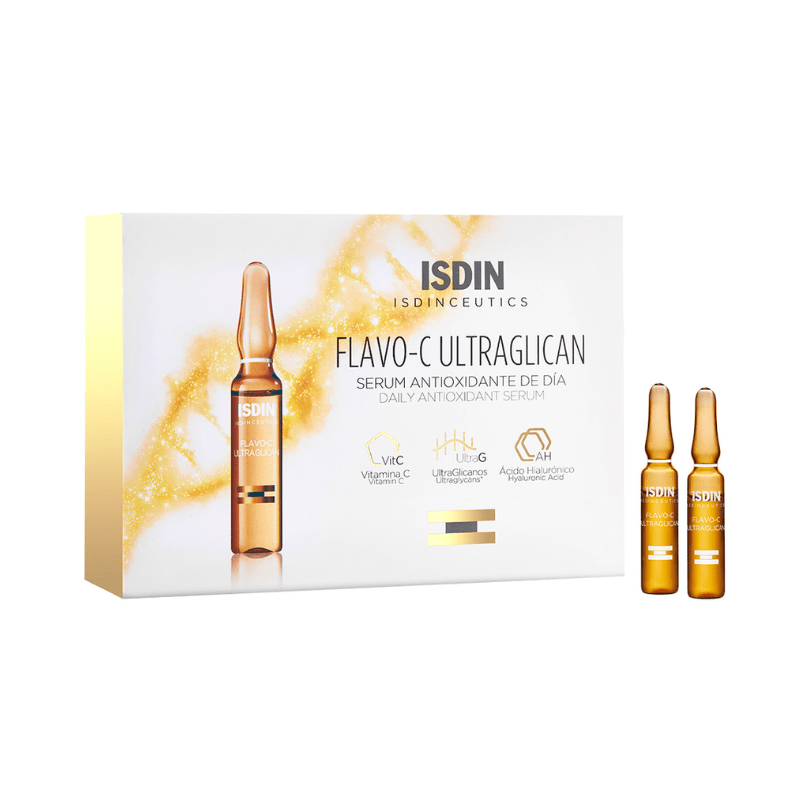 ISDIN Isdinceutics Flavo-C Ultraglican Sérum Antioxydant de Jour - Ampoules 10x2ml