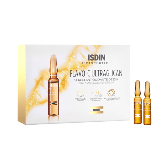 ISDIN Isdinceutics Flavo-C Ultraglican Sérum Antioxydant de Jour - Ampoules 10x2ml