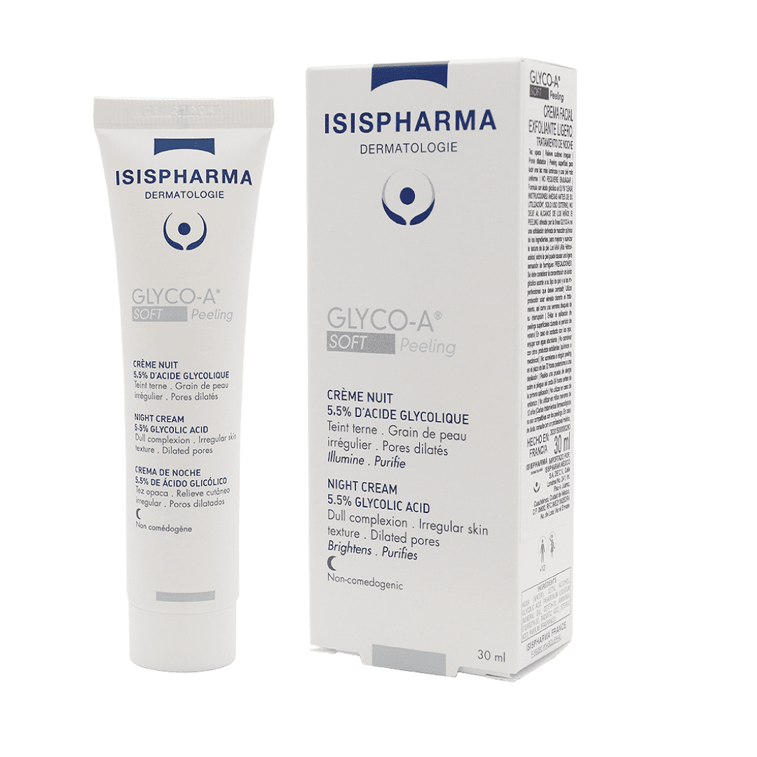 Isispharma Glyco-A Soft Peeling Crème Nuit 5.5% Acide Glycolique - 30ml