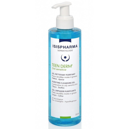 Isispharma Teen Derm Gel Sensitive Nettoyant Purifiant 250ml
