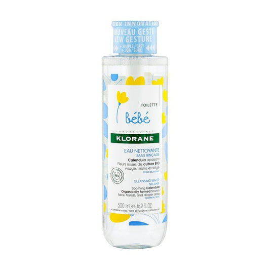 Klorane Bébé Eau Nettoyante sans Rinçage au Calendula - 500 ml