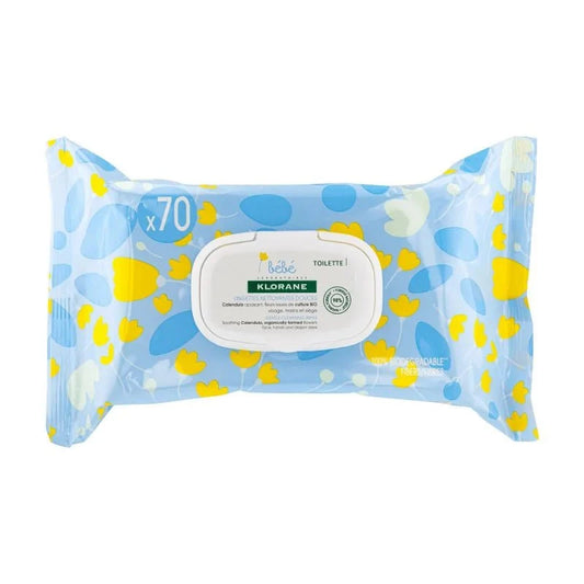 Klorane Bébé - Lingettes Nettoyantes Douces - 70 Pièces
