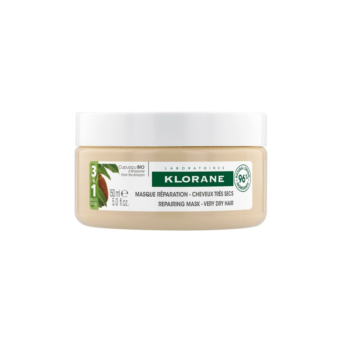 Klorane Masque Réparation Intense au Cupuaçu BIO - 3 en 1