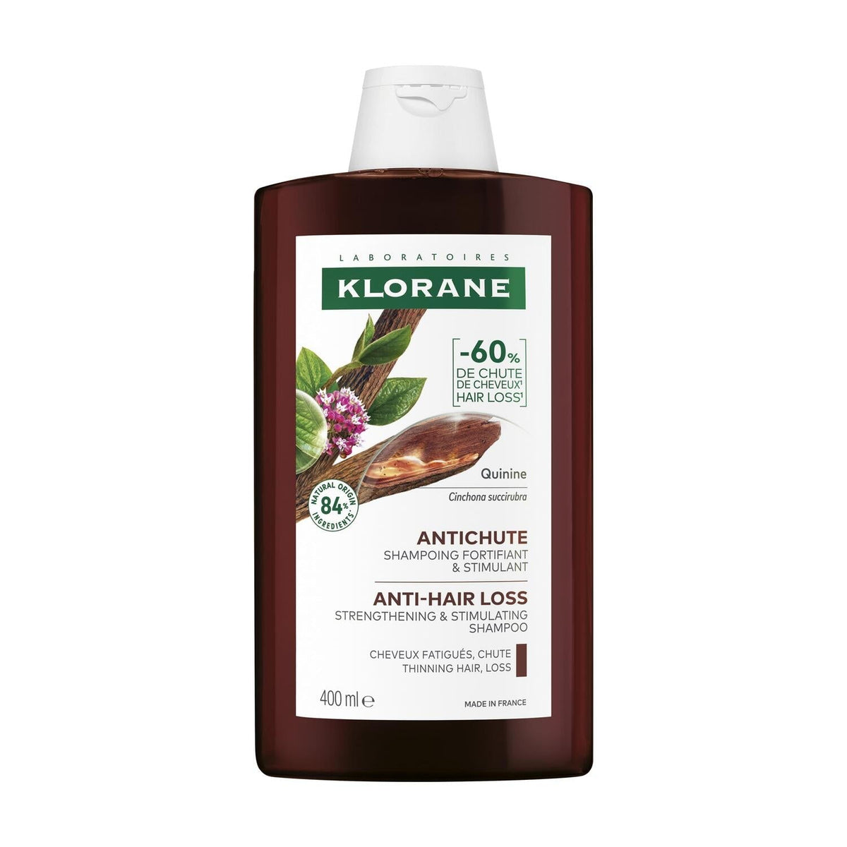 Klorane Shampoing Fortifiant à la Quinine & Edelweiss BIO 400 ml