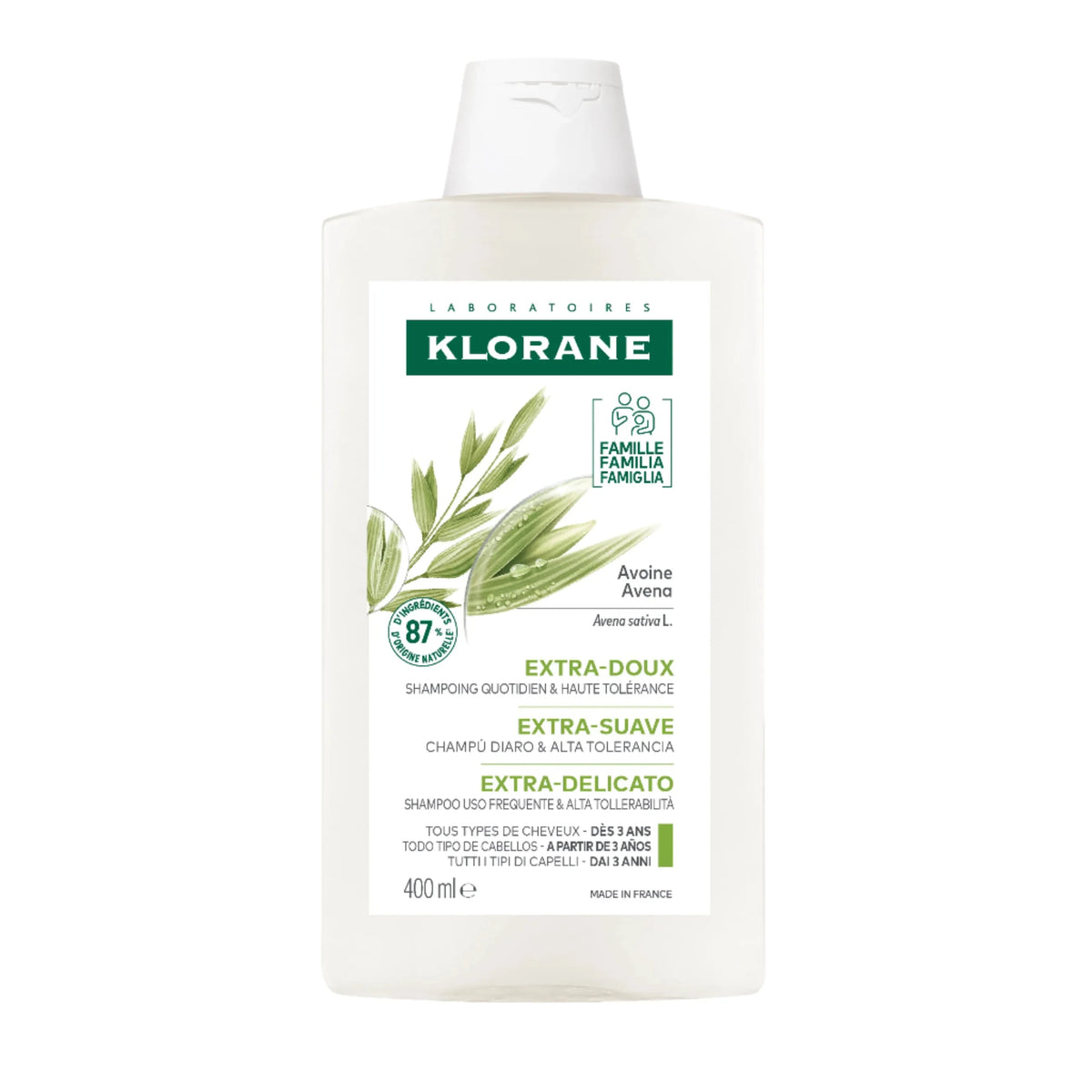 Klorane Shampooing Extra-Doux au Lait d'Avoine 400ml