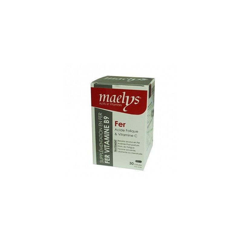 Maelys Fer Acide Folique et Vitamine C - 30 Gélules
