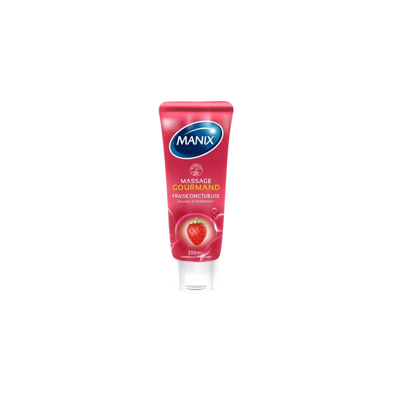 Manix Gel de Massage Gourmand Fraise - 200ml