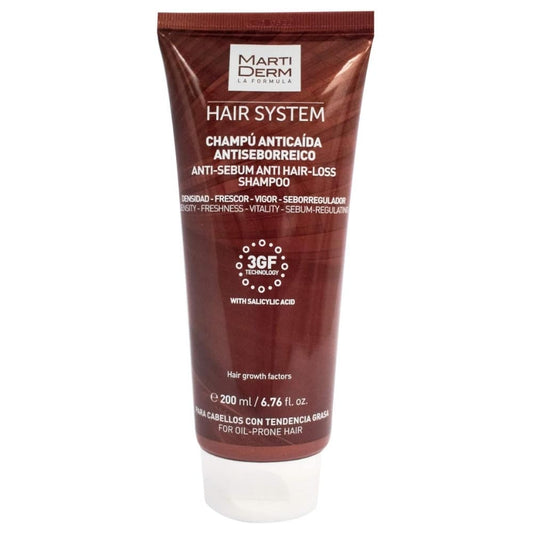 Martiderm Hair System Shampoing Anti-Chute et Séborégulateur 200ml