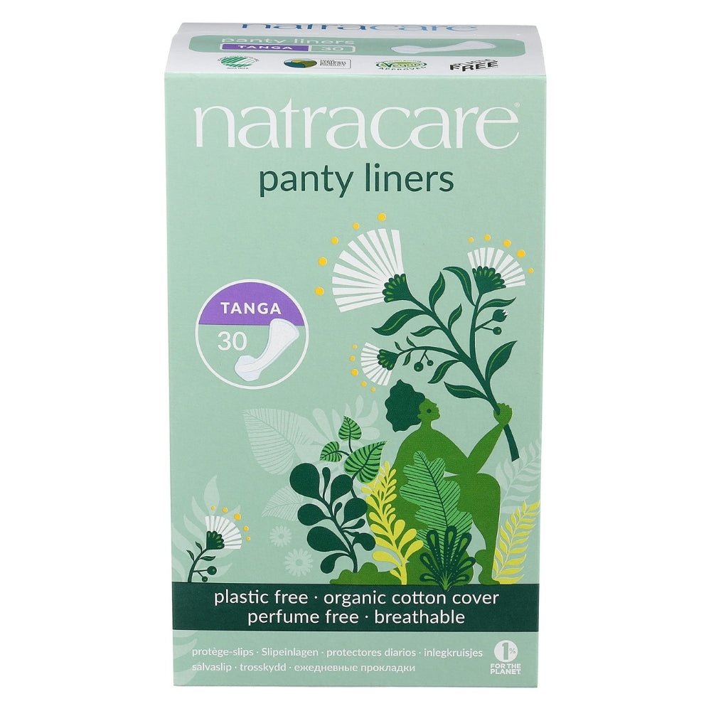 Natracare Protège-Slips Tanga en Coton Bio avec Ailettes