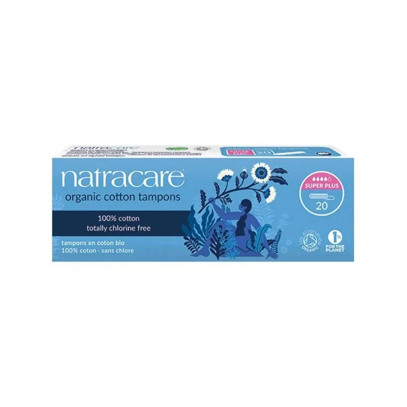 NATRACARE Tampons Coton 100% Biologique Super Plus - 20 Unit
