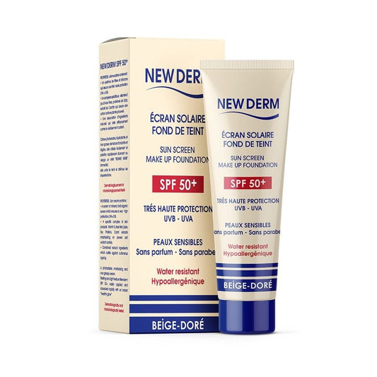 New Derm Écran Solaire Teinté SPF50+ Beige Doré