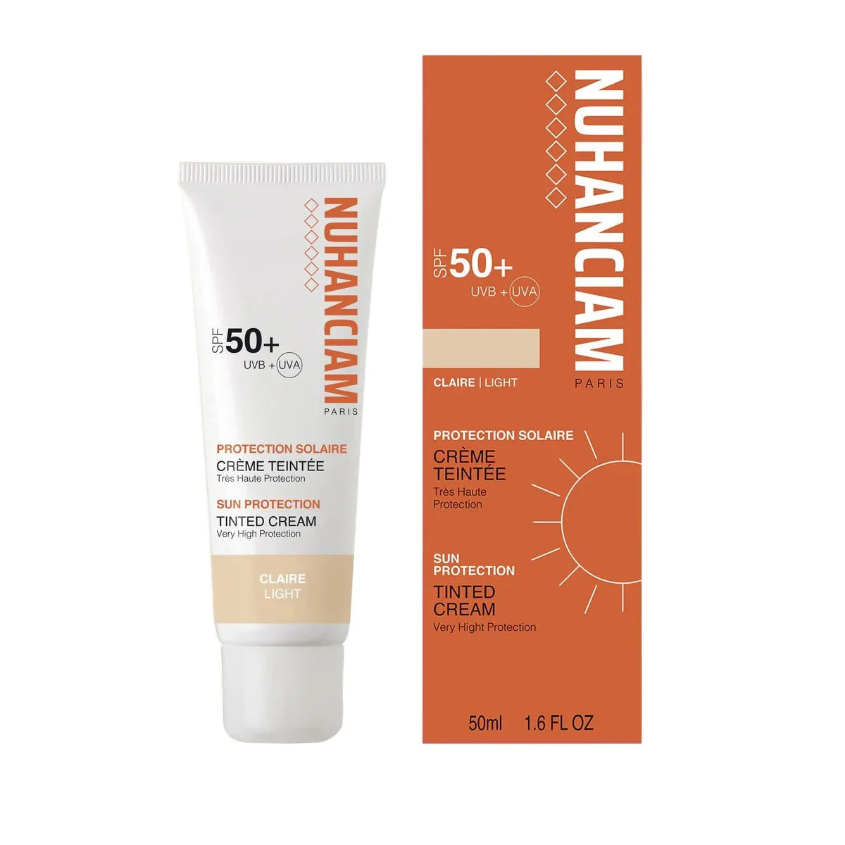 Nuhanciam Crème Solaire SPF 50+ Teinte Clair