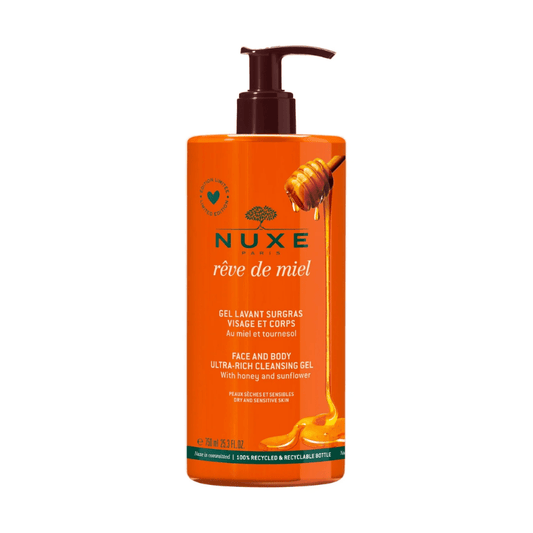 NUXE Rêve de Miel Gel Lavant Surgras Visage et Corps - 750 ml