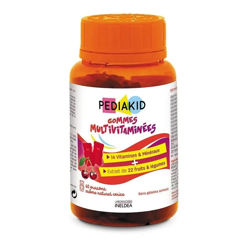 Pediakid Gommes Multivitaminées - 60 Oursons