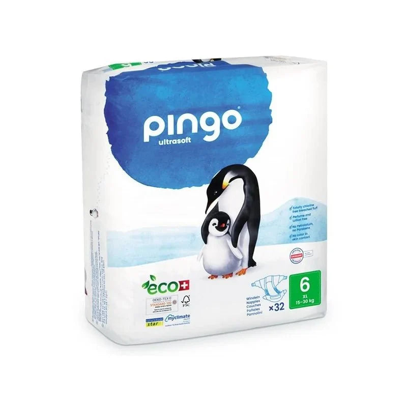 PINGO Couches Écologiques Jetables XL Taille 6 (15-30kg)
