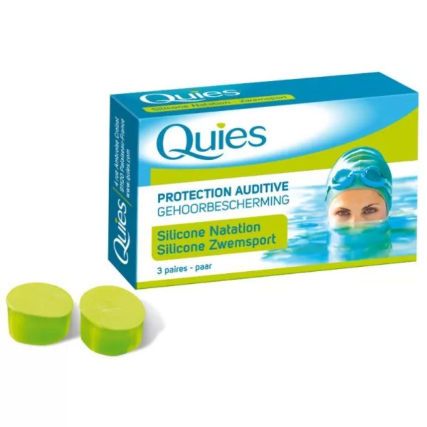 Quies Protection Auditive Silicone Spéciale Natation Adulte - 3 Paires