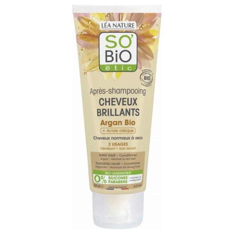 So Bio Après-Shampooing Cheveux Brillants Argan 250Ml