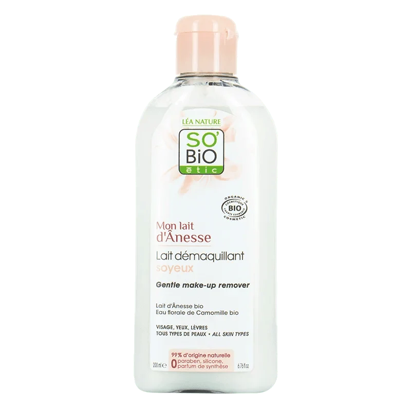 So Bio Lait Démaquillant Soyeux au Lait d'Ânesse 200ml