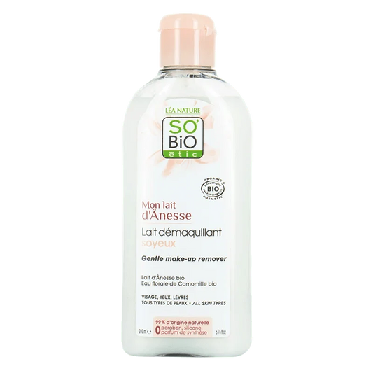 So Bio Lait Démaquillant Soyeux au Lait d'Ânesse 200ml