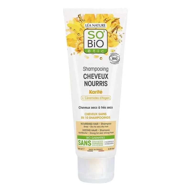 So Bio Shampoing Nourrissant au Beurre de Karité et Céramides d'Argan 250ml
