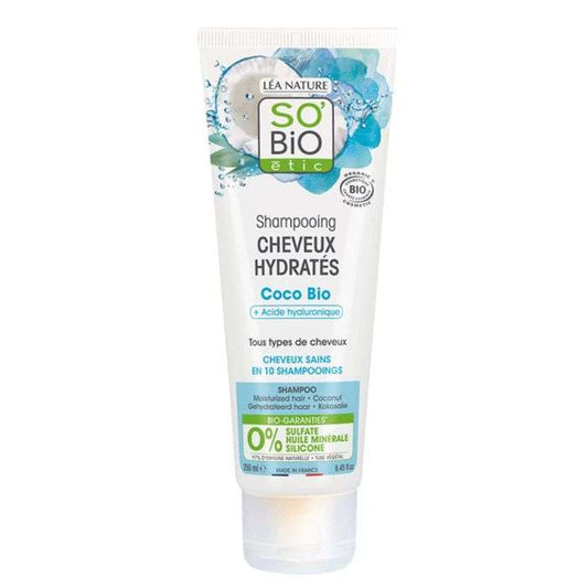 So Bio Shampooing Hydratant à l'Huile de Coco et Acide Hyaluronique 250 ml