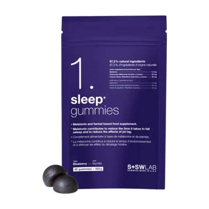 S+SWLAB 1 Sleep Gummies Goût Myrtille