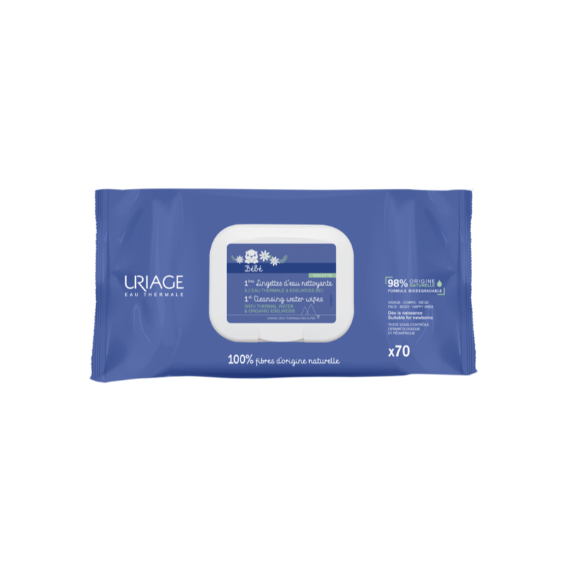 Uriage Bébé – 1ères Lingettes Nettoyantes Extra-Douces