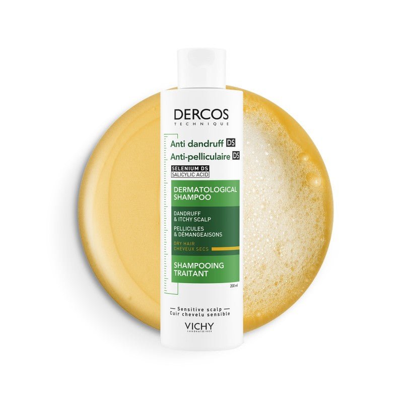 Vichy Dercos Shampoing Traitant Anti-Pelliculaire pour Cheveux Secs 200ml