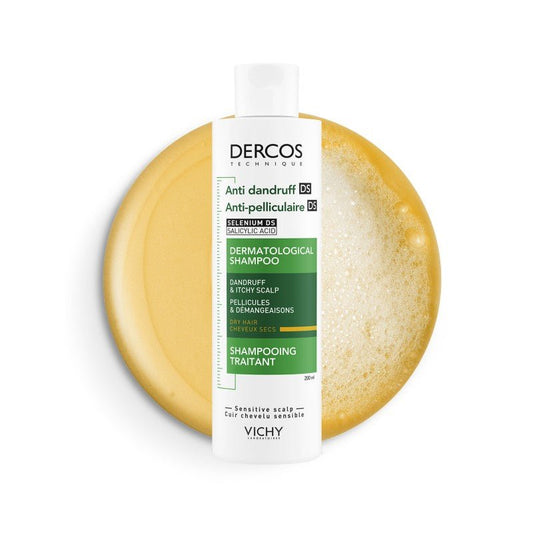 Vichy Dercos Shampoing Traitant Anti-Pelliculaire pour Cheveux Secs 200ml