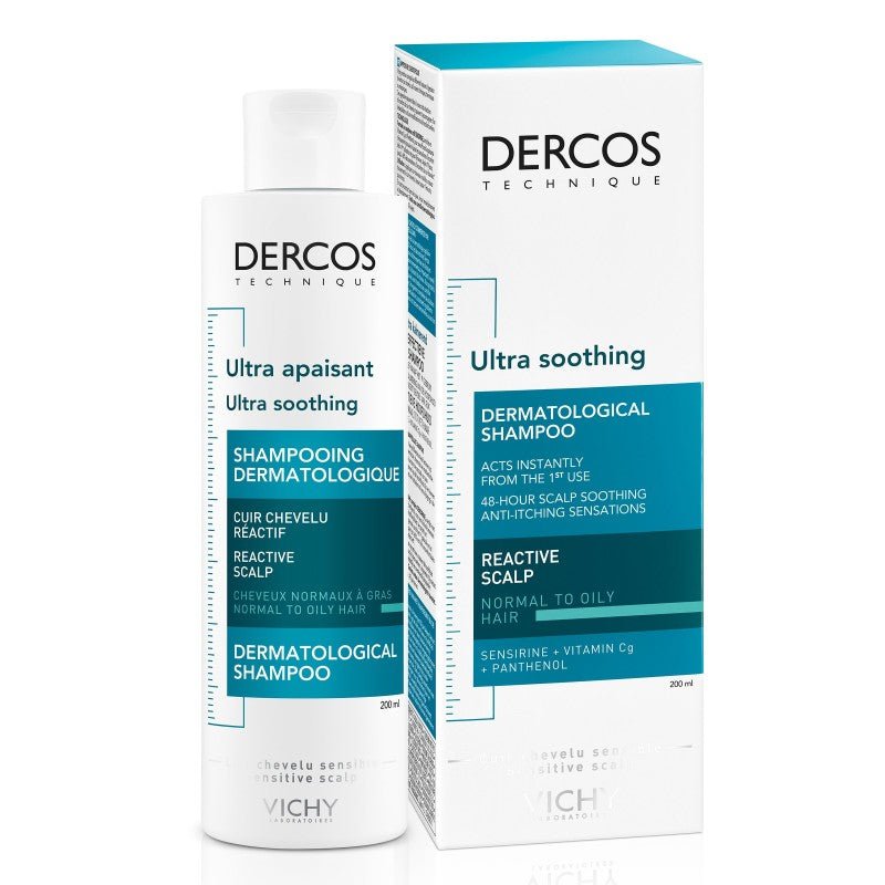 Vichy Dercos Shampooing Ultra Apaisant Cheveux Normaux A Gras - 200ml