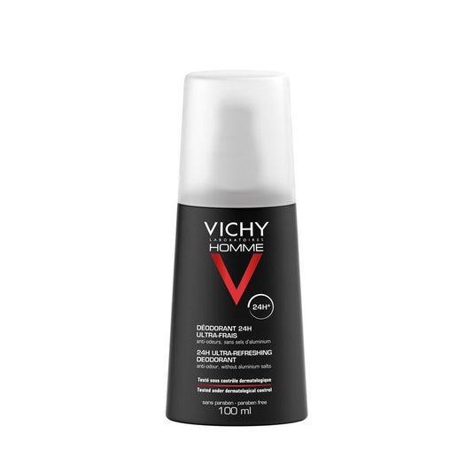 Vichy Homme Déodorant Vaporisateur Ultra-Frais 24H - 100ml