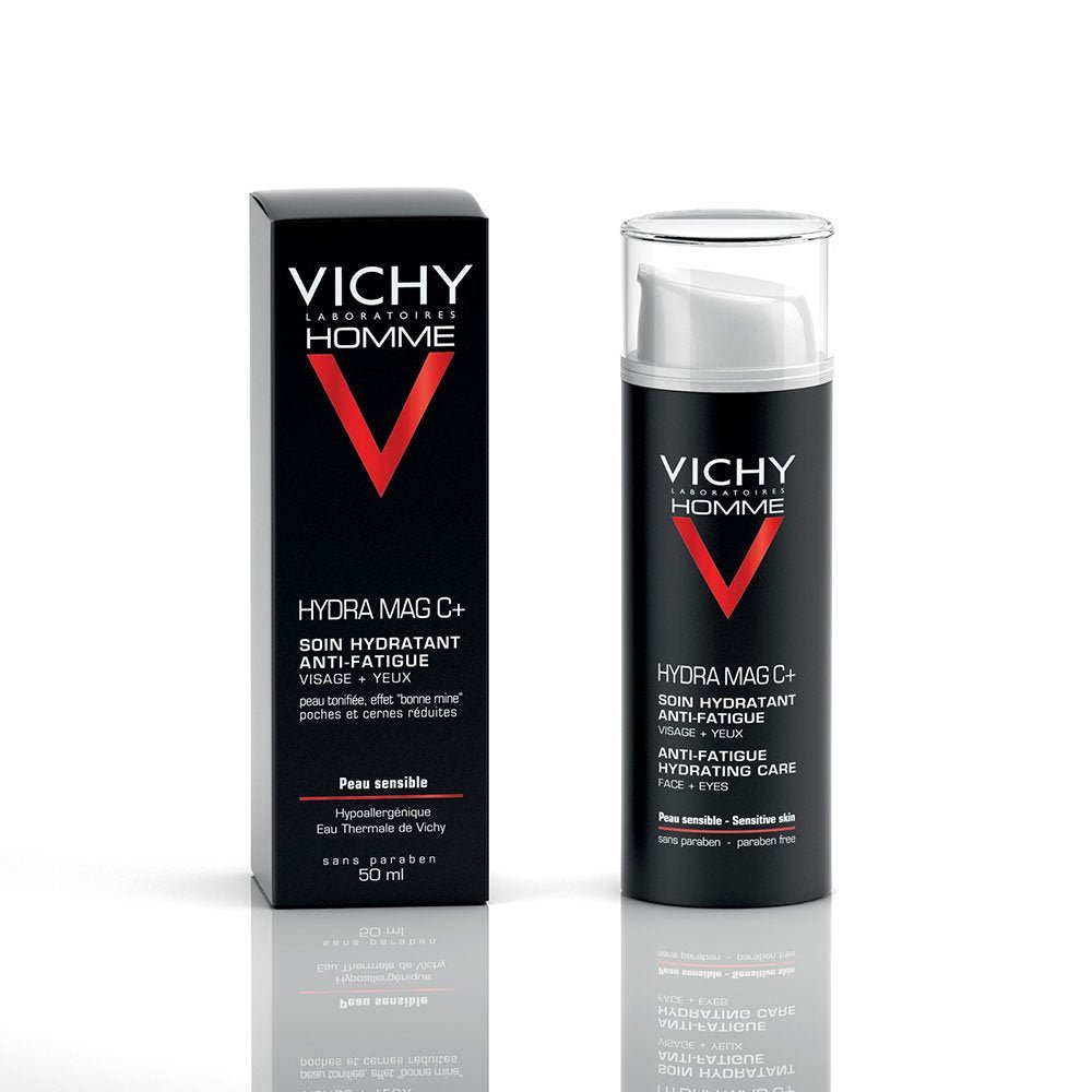 Vichy Homme Hydra Mag C+ Soin Hydratant Anti-Fatigue Visage et Yeux 50ml