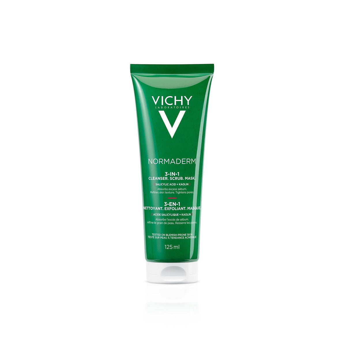 Vichy Normaderm 3 en 1 Exfoliant, Nettoyant et Masque 125ml