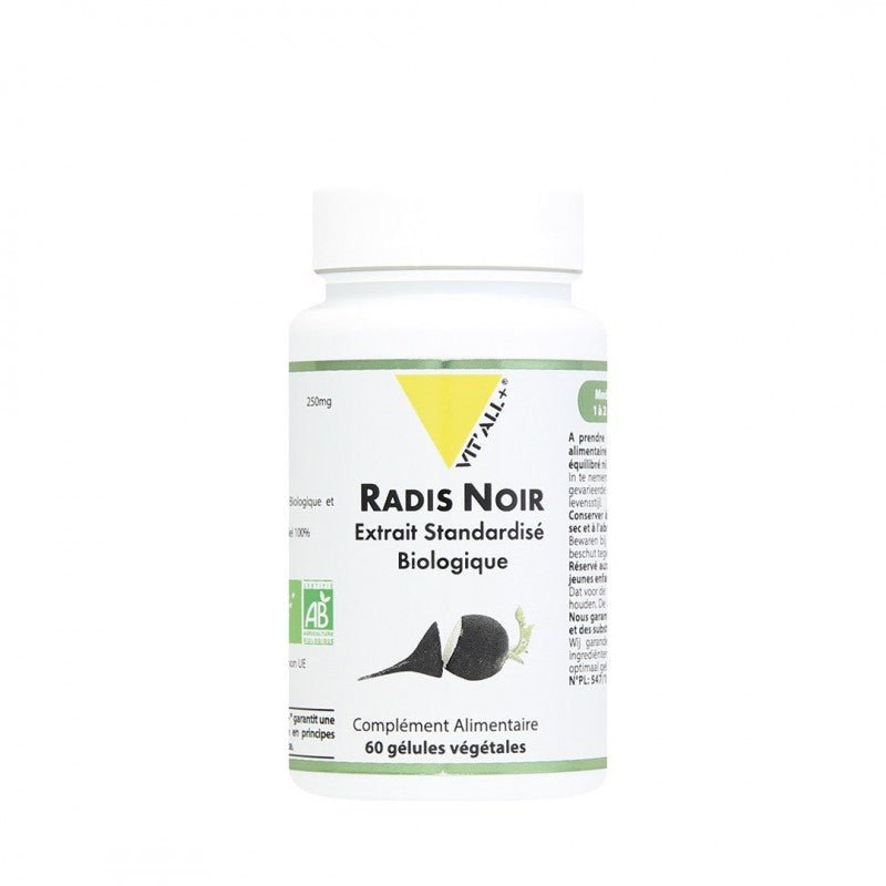 Vitall+ Bio Extrait de Radis Noir 250 mg - 60 Gélules
